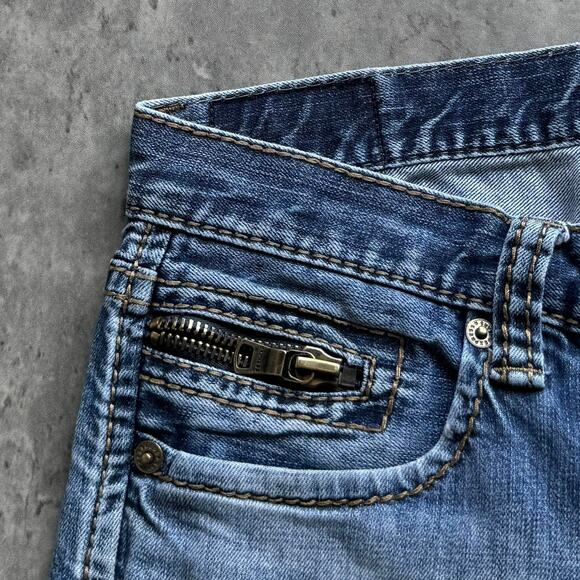 Vintage Y2K Express Jeans Embroidered Graphic Grunge Opium Denim Jeans - Picture 3 of 6